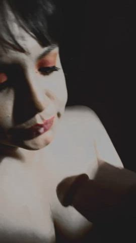Blowjob Fishnet Goth gif