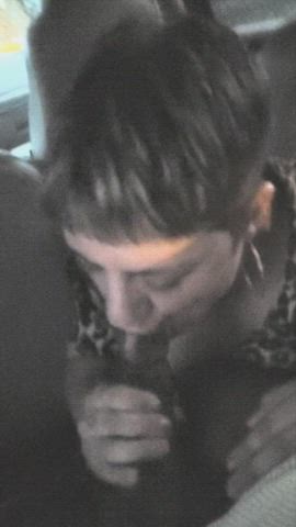 going to town on a BBC in the backseat