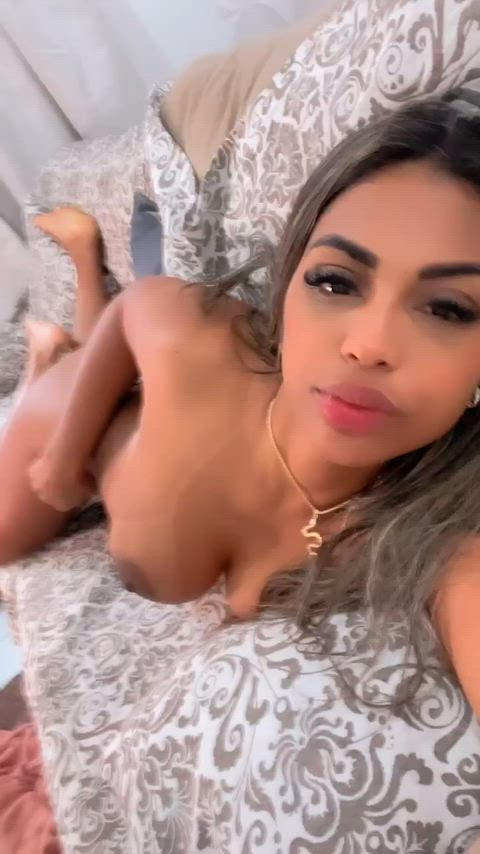 you come home from work to me showing you my tits, whats your next move