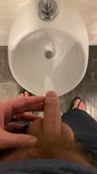 Took advantage of the urinal