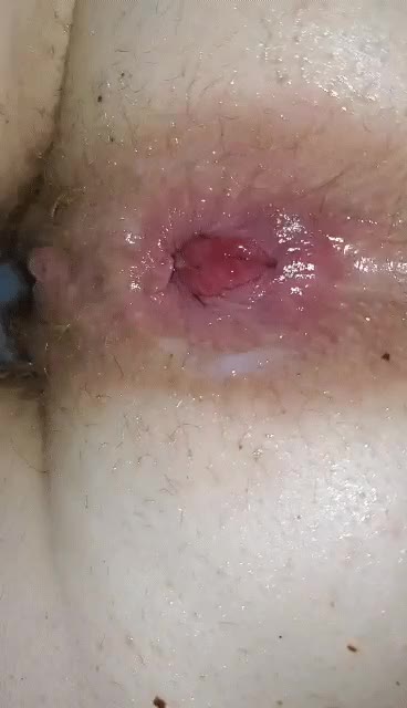 My wife's dirty anal creampie.
