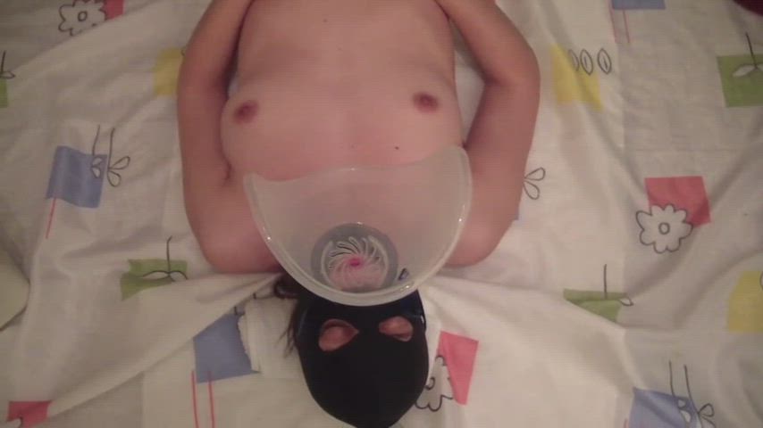 lesbian mask spit toilet gif