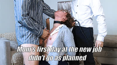 Mom was given a demonstration of feminism in the workplace on the very first day.