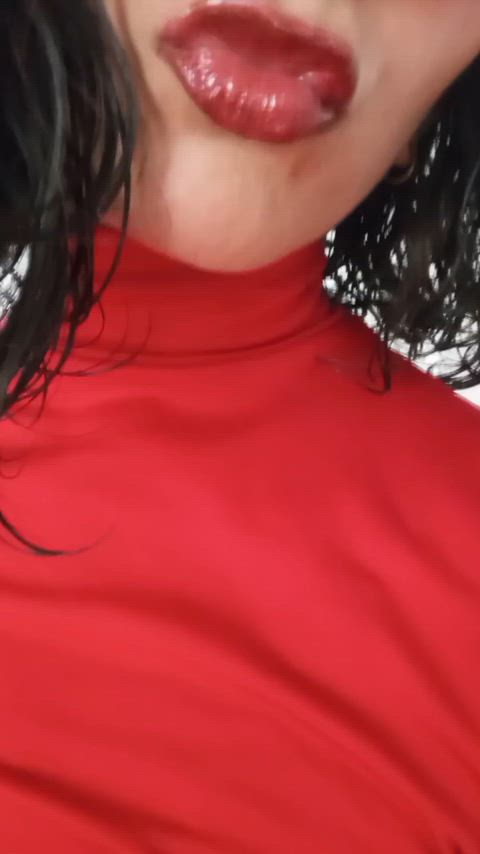 jeans legs lips lipstick fetish cam-girls findom softcore gif