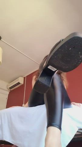 domination dominatrix feet fetish findom heels lipstick fetish shoes soles gif