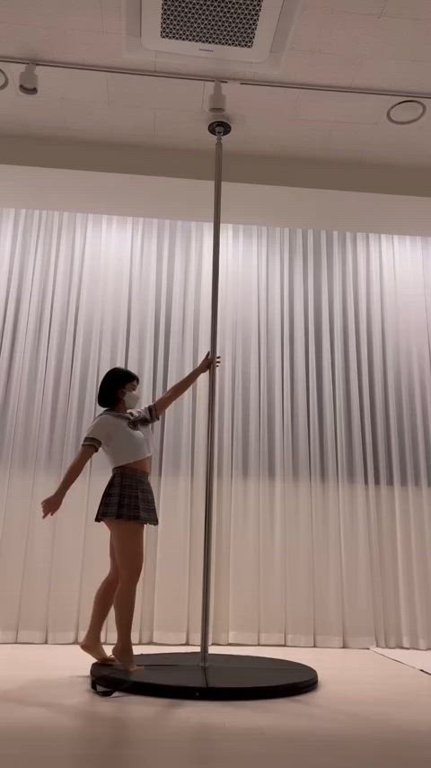 My korean booty on a cute skirt...