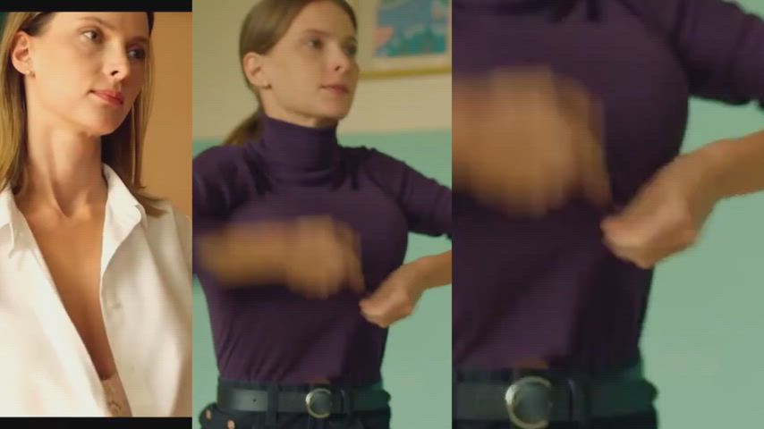 celebrity flashing russian split screen porn gif