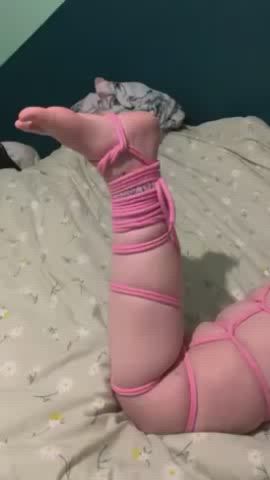 bondage girlfriend hogtied kinky gif