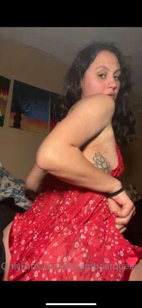 ass ass shaking big ass dress natural tits tease teasing tits thick-booty gif