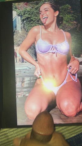 Huge cumtribute over Addison Rae! Exploded so good on her body