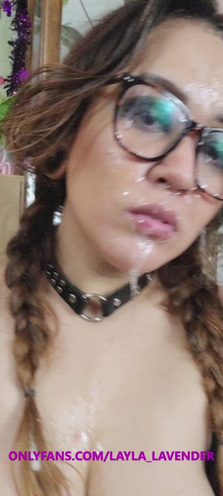 Amateur Asian Big Tits Chubby Cum Cum On Tits Glasses Goth gif