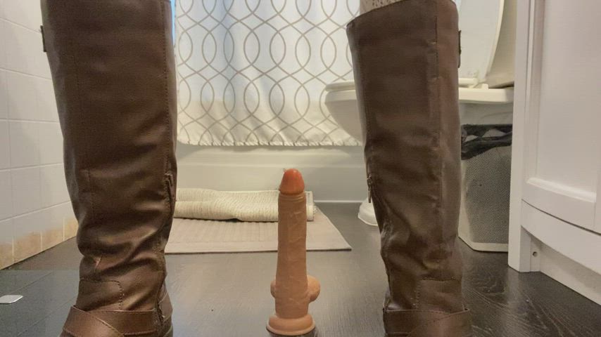 Dressed up and riding my dildo