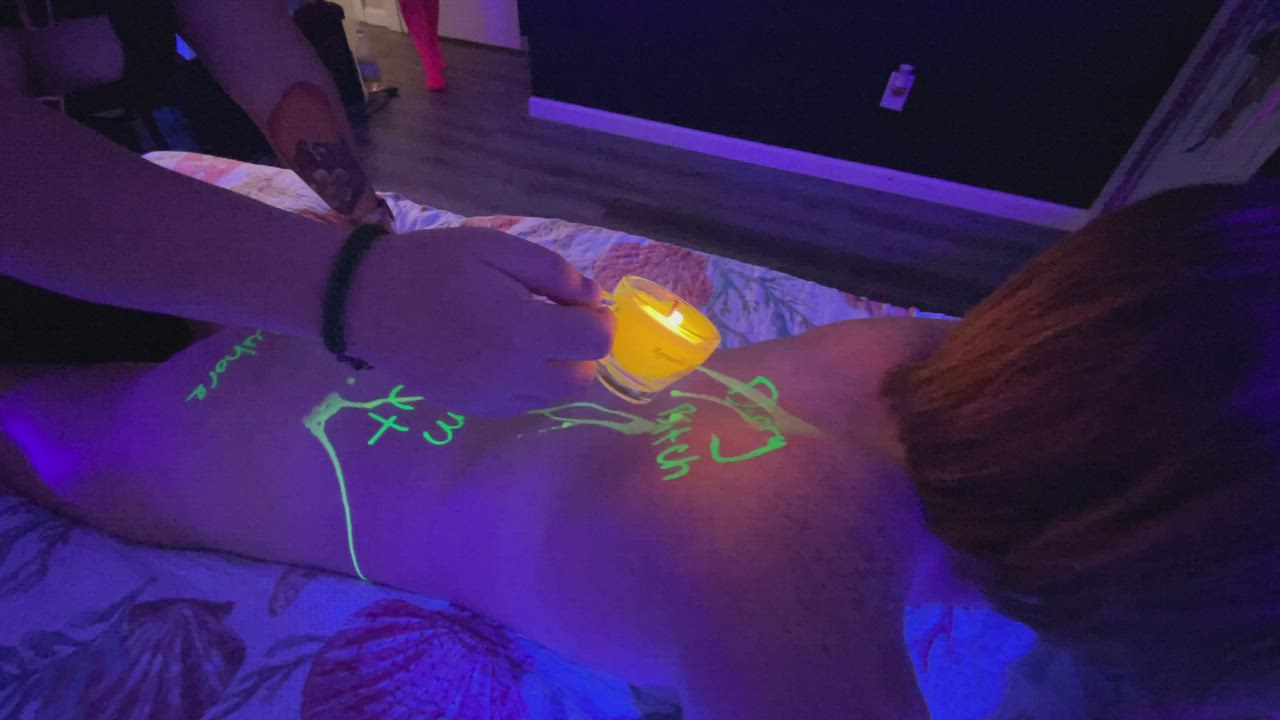 BDSM Candle Wax Lesbian gif