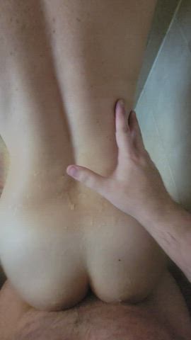ass doggystyle milf sex shower wife gif