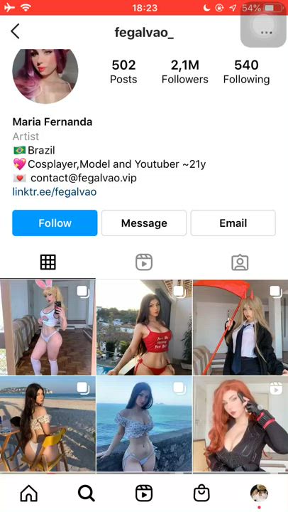 Pack ATUALIZADO do OnlyFans da cosplayer Fe Galvão (insta: @fegalvao_) com mais