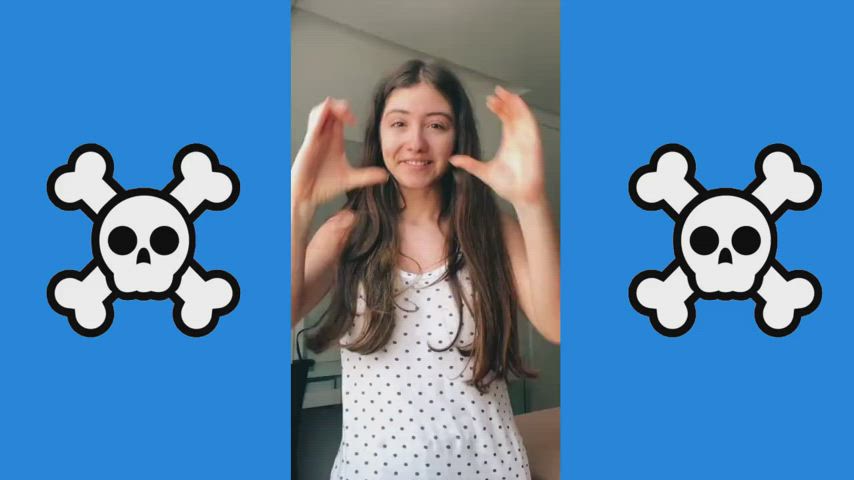 BabeCock Bisexual Split Screen Porn Teen TikTok gif