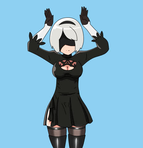 animation bouncing tits dancing dress stockings gif