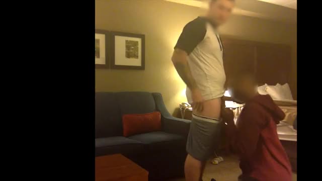 Marine Blow Job in Hotel Room