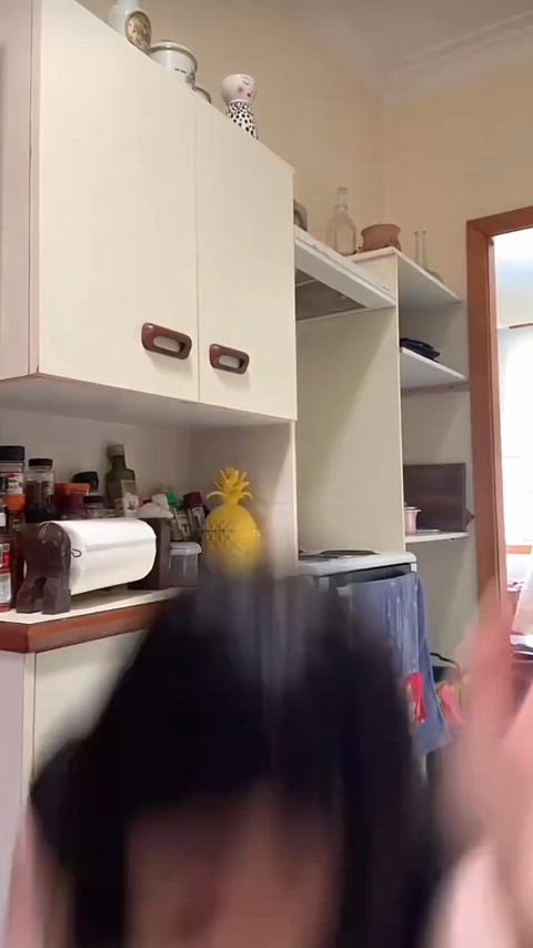 cute dancing natural tits nipples teen tiktok tits gif
