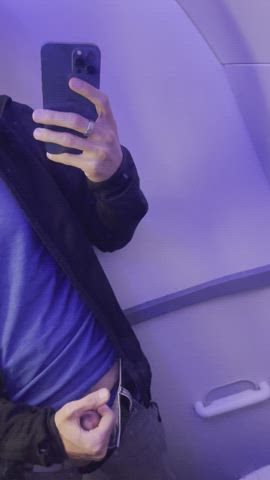Enjoying myself in this tiny bathroom
