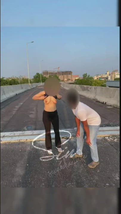 Flashing Indian MILF Stranger gif