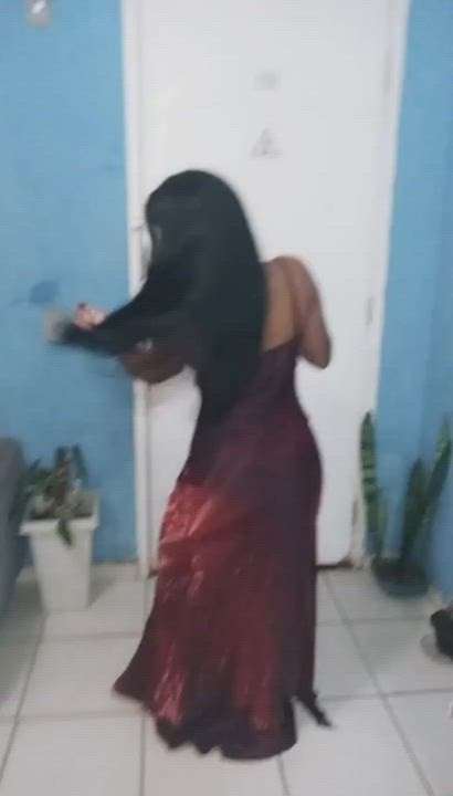 Red Satin Dress
