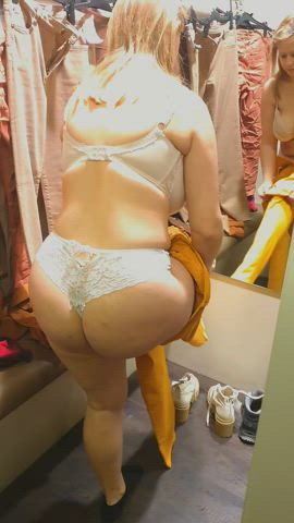 I love store fitting rooms, especially when I forget to close the door. Heh