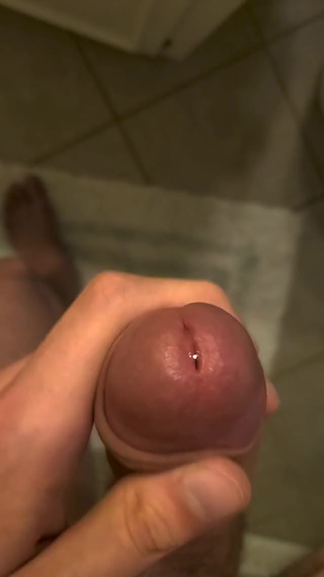 Slowly edging the precum