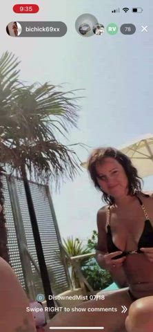 Flashing Nipple Piercing Nipples Small Tits gif