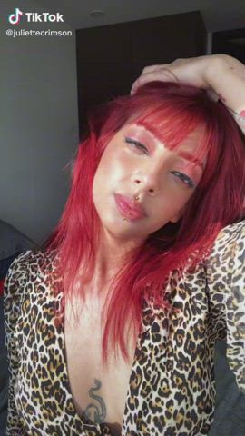 Cum Cum In Mouth Redhead TikTok Tongue Fetish gif