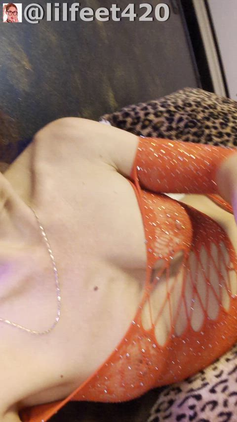 Showing off my new red lingerie