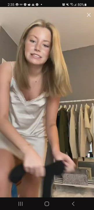 Beautiful Agony Upskirt White Girl gif