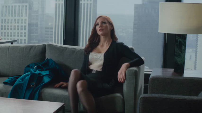 celebrity jessica chastain redhead gif