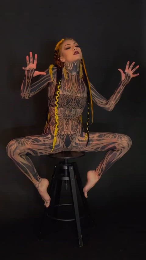 alternative celebrity dreads model see through clothing tattoo tattooed gif