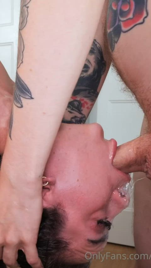amateur deepthroat drool drooling face fuck sloppy spit throat throat fuck throatpie