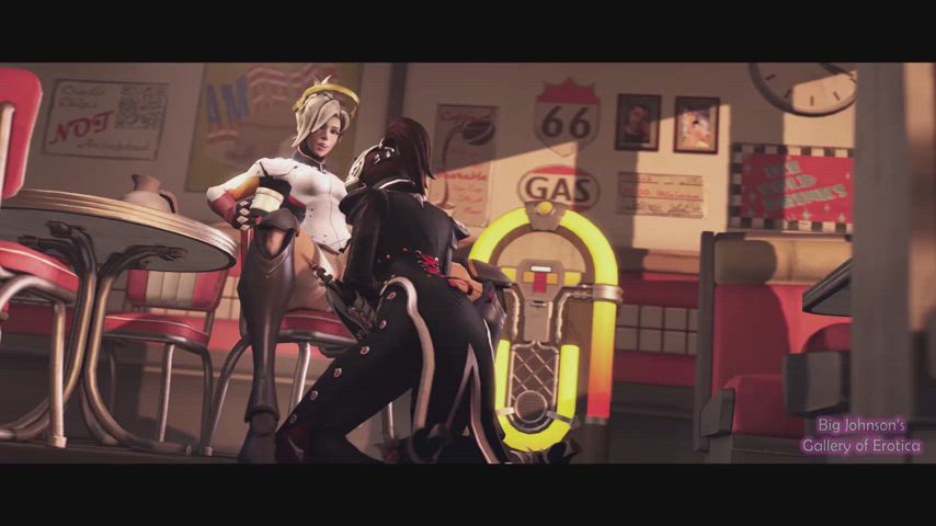 3d animation big dick blowjob creampie futanari overwatch rule34 tight pussy gif
