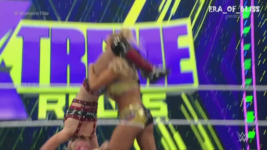 Big Tits Blonde Goth Wrestling gif