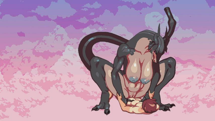 Animation Anime Cartoon Cowgirl Hentai Loop Monster Girl Rule34 Size Difference gif