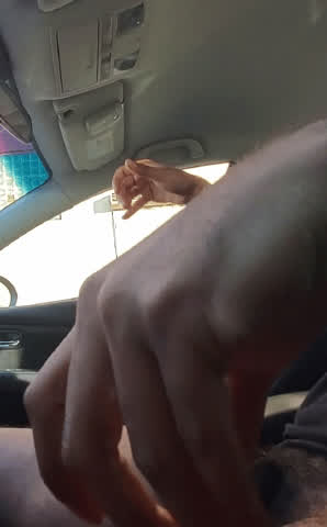 Public Big Dick Cum Car Masturbating gif