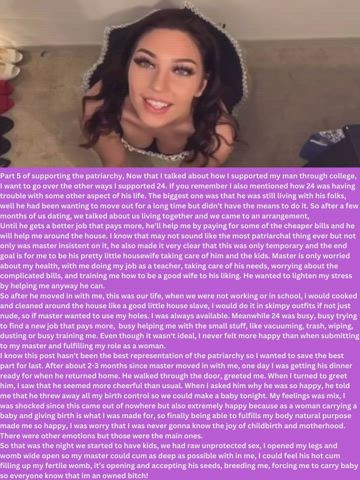 A mature Ex-feminist find love in the patriarchy! Part 5