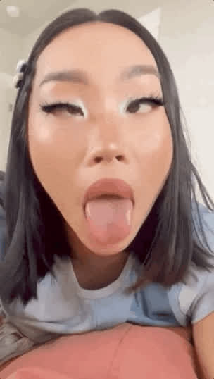 ahegao asian lips gif