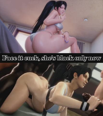 3D BBC Caption Cuckold Interracial Split Screen Porn gif