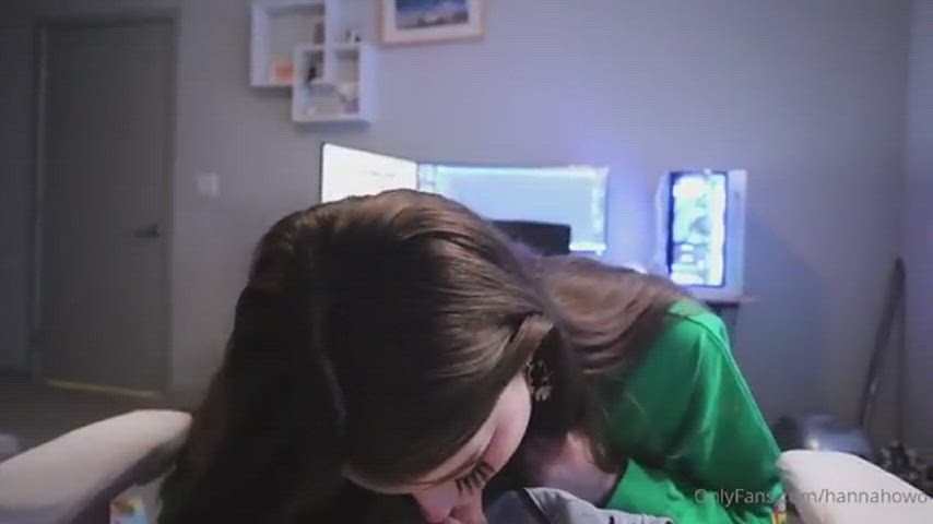 blowjob brunette cute gif