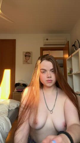 boobs cute onlyfans redhead teen gif