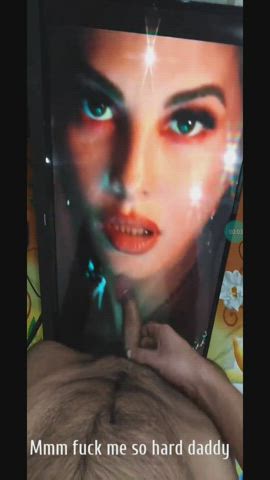 Wanking mercilessly on jacqueline fuckmeat on my 60 inch screen