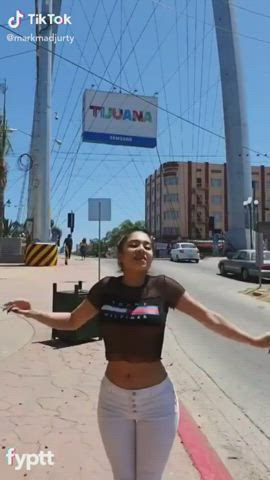 Big Tits Latina Titty Drop gif