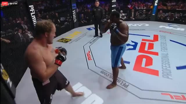 Kelvin Tiller def Jared Rosholt via submission in the 2nd via neck crank into a guillotine!