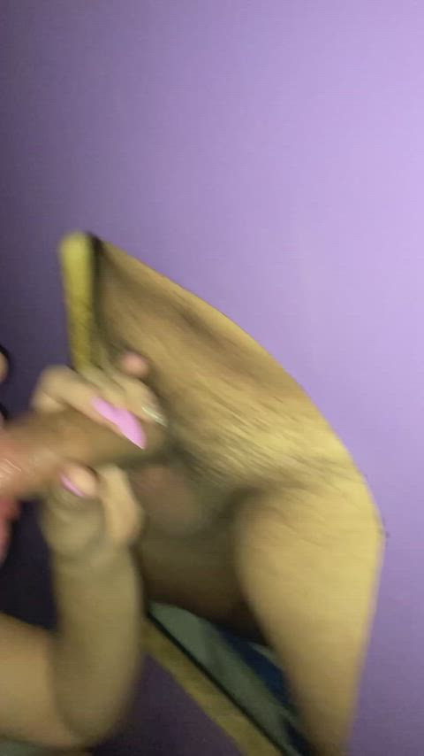 Loving a Thick Uncut Latino Thru the Gloryhole While Hubby Watches, Jerks Himself