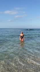 Beach Big Tits Busty gif
