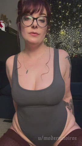 curvy cute glasses tease gif